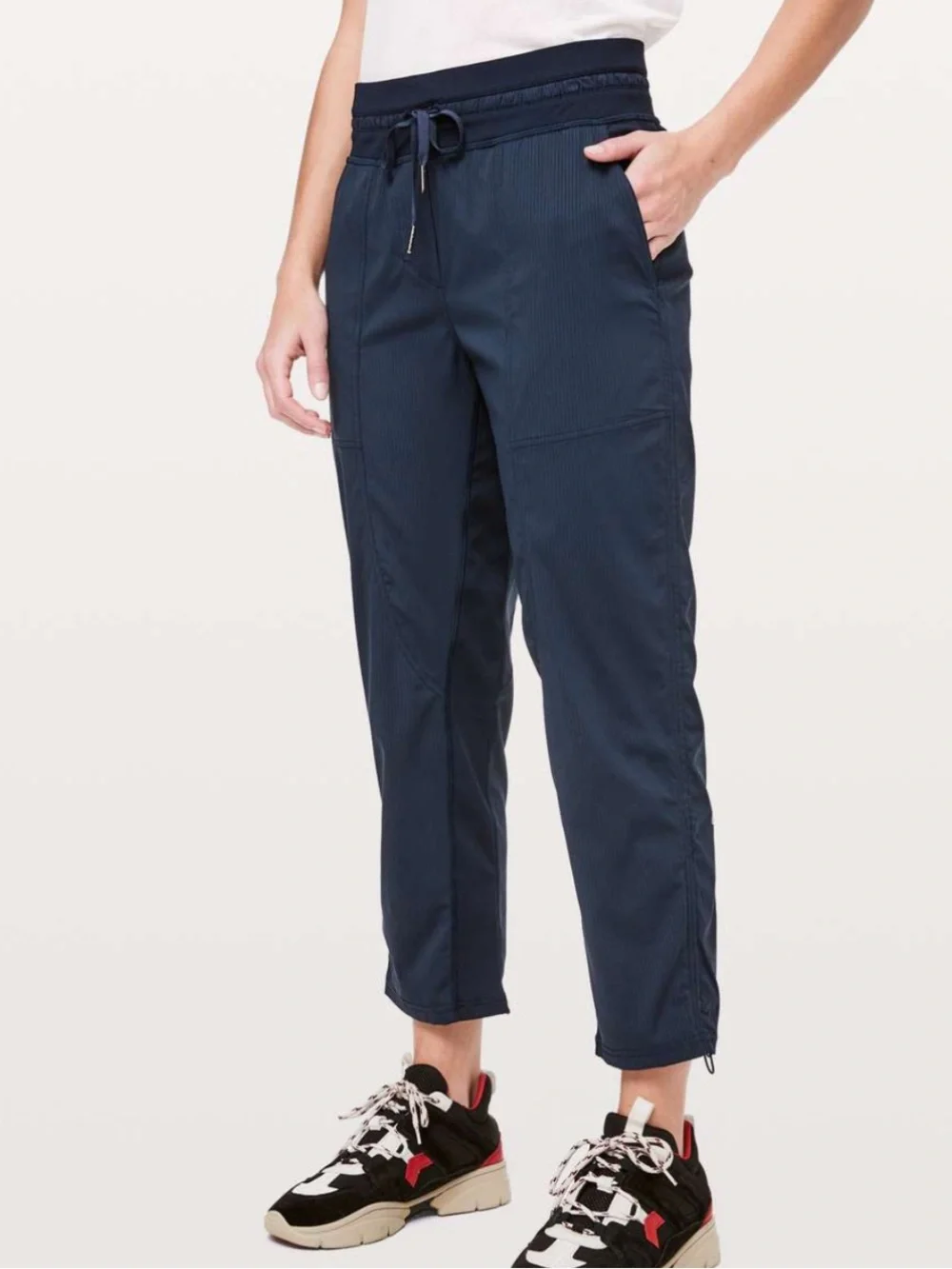Lululemon Dance Studio Crop 25” Pants Size 6 True Navy Blue Swift Drawstring*Q15